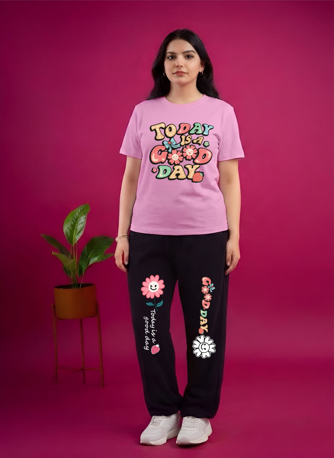 Pink New Good Day Cordset
