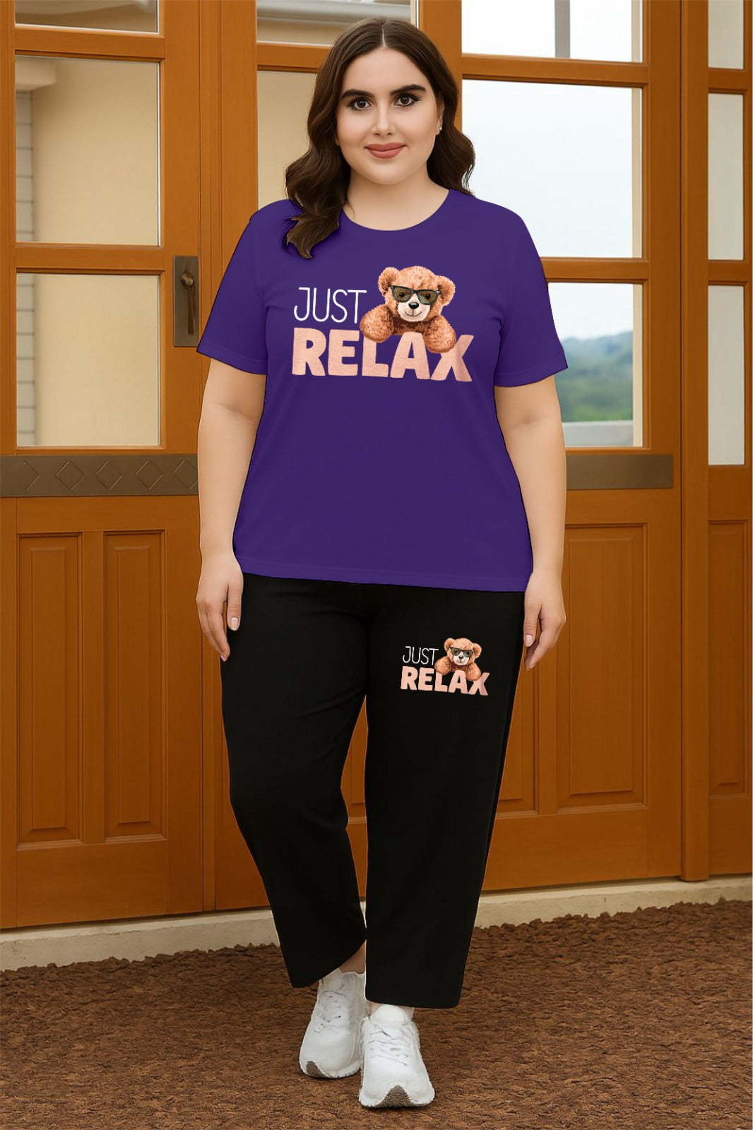 Purple New Relax teddy Cordset