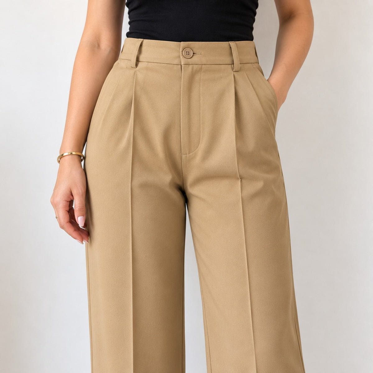 Khaki Beige Korean Pant