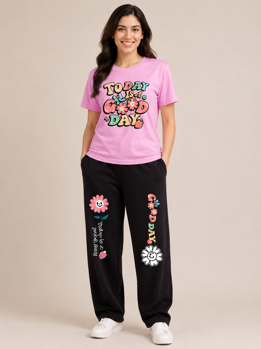 Pink New Good Day Cordset