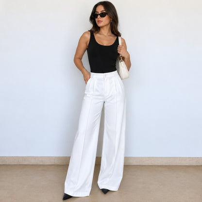 White Aesthetic Korean Pant