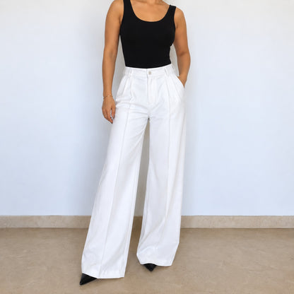 White Aesthetic Korean Pant