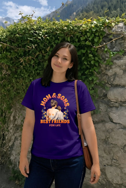 Purple Mom Son BestFrnd