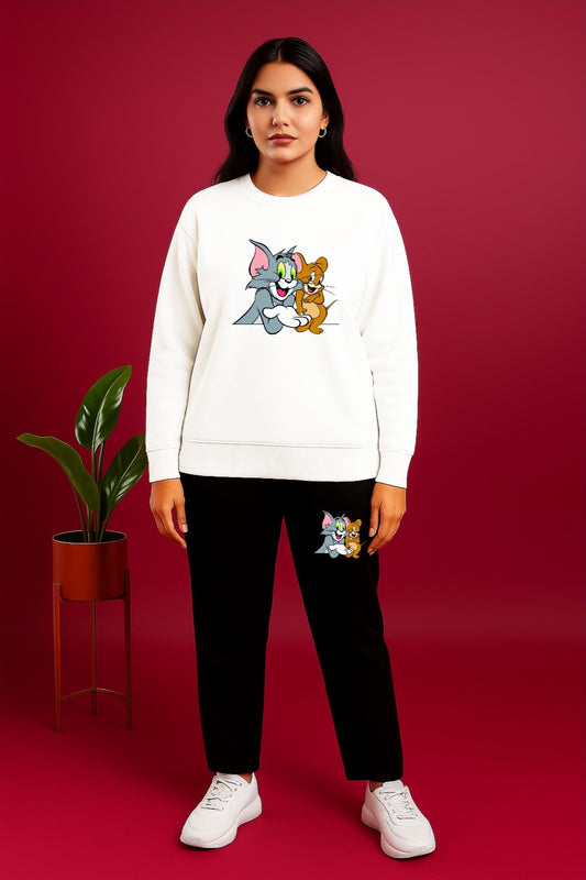 White Tom Jerry Cordset
