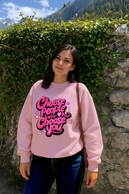Pink Choose People Sweatshirt