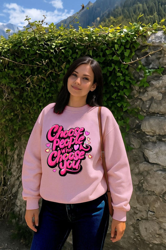 Pink Choose People Sweatshirt