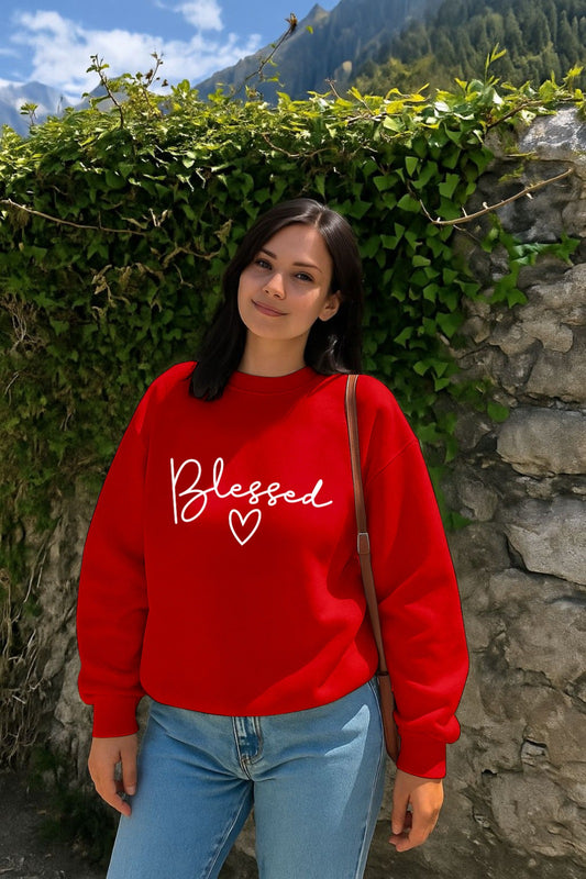 Red Blessed Sweatshirt