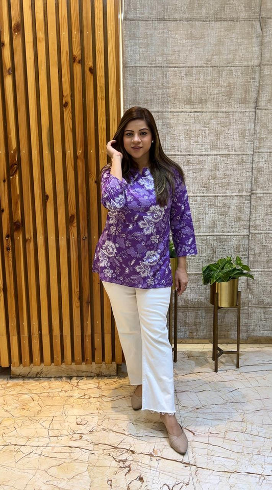 Purple Short Kurti