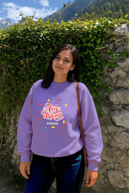 Lavender Stay Strong Sweatshirt