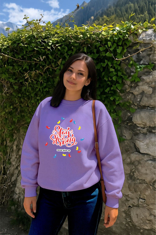 Lavender Stay Strong Sweatshirt