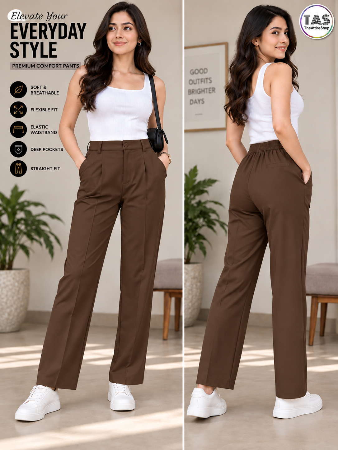 Brown Funky Korean Pant