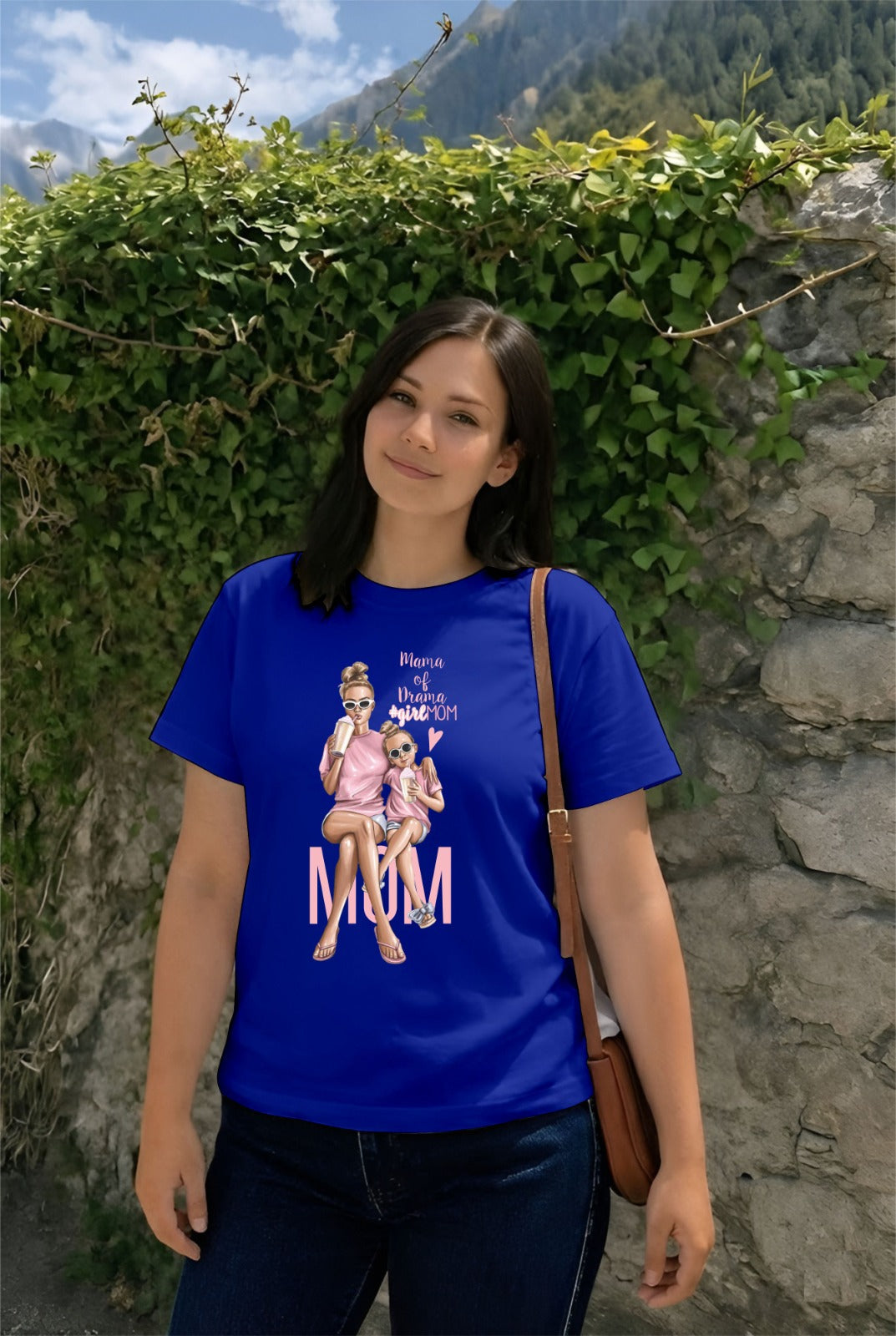 Blue Mom Daughter