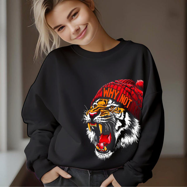 Black Angry Tiger Sweatshirt