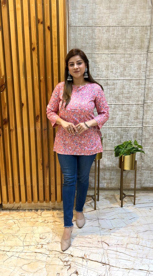 Pink Short Kurti