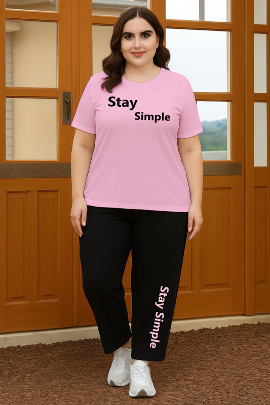 Sale Pink Stay Simple Cordset (M)
