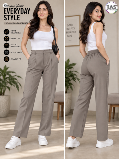 Taupe Grey  Sober Korean Pant