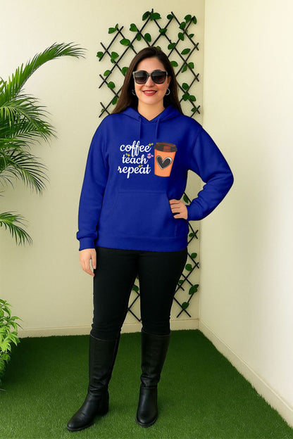 Blue Coffee Repeat Hoodie