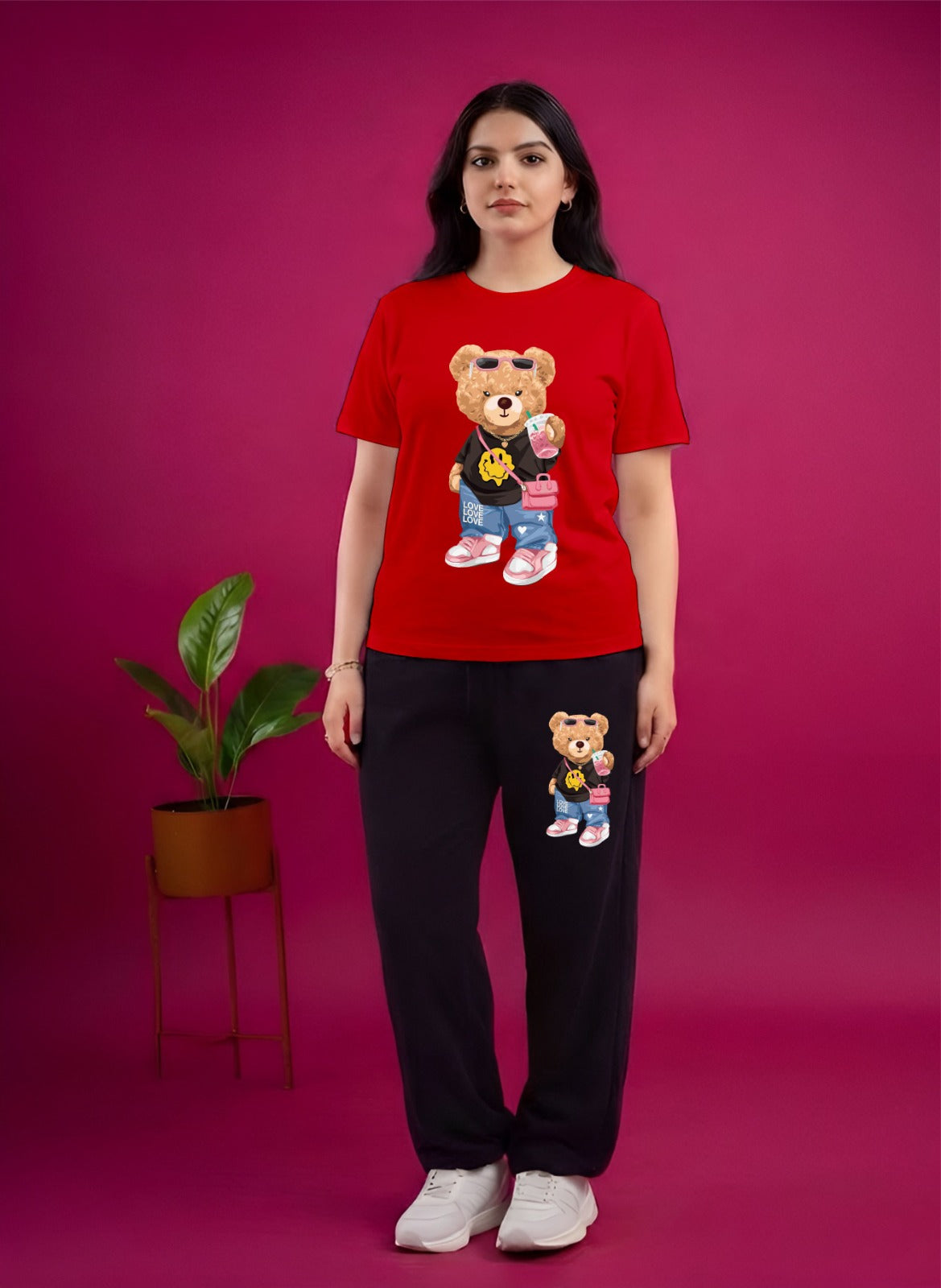 Red Stylish Teddy Cordset (S,M,3Xl)