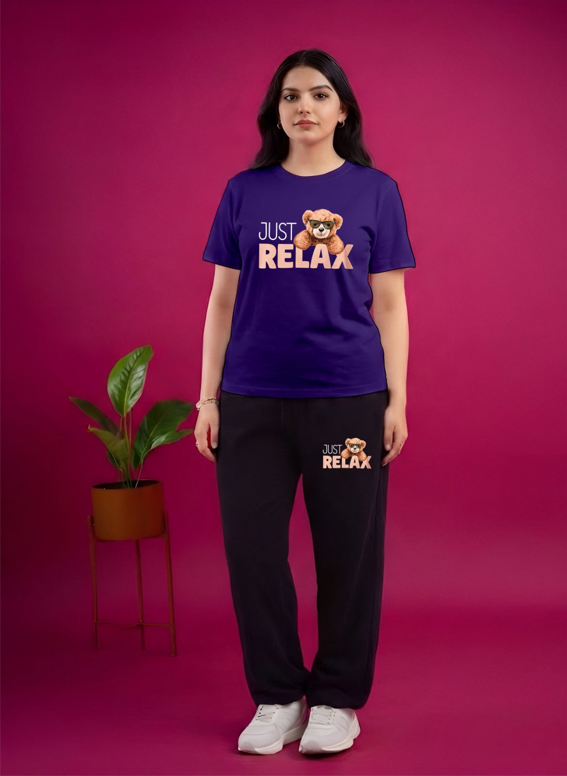Purple New Relax Teddy Cordset (M,Xl)