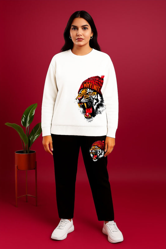 White Angry Tiger Cordset