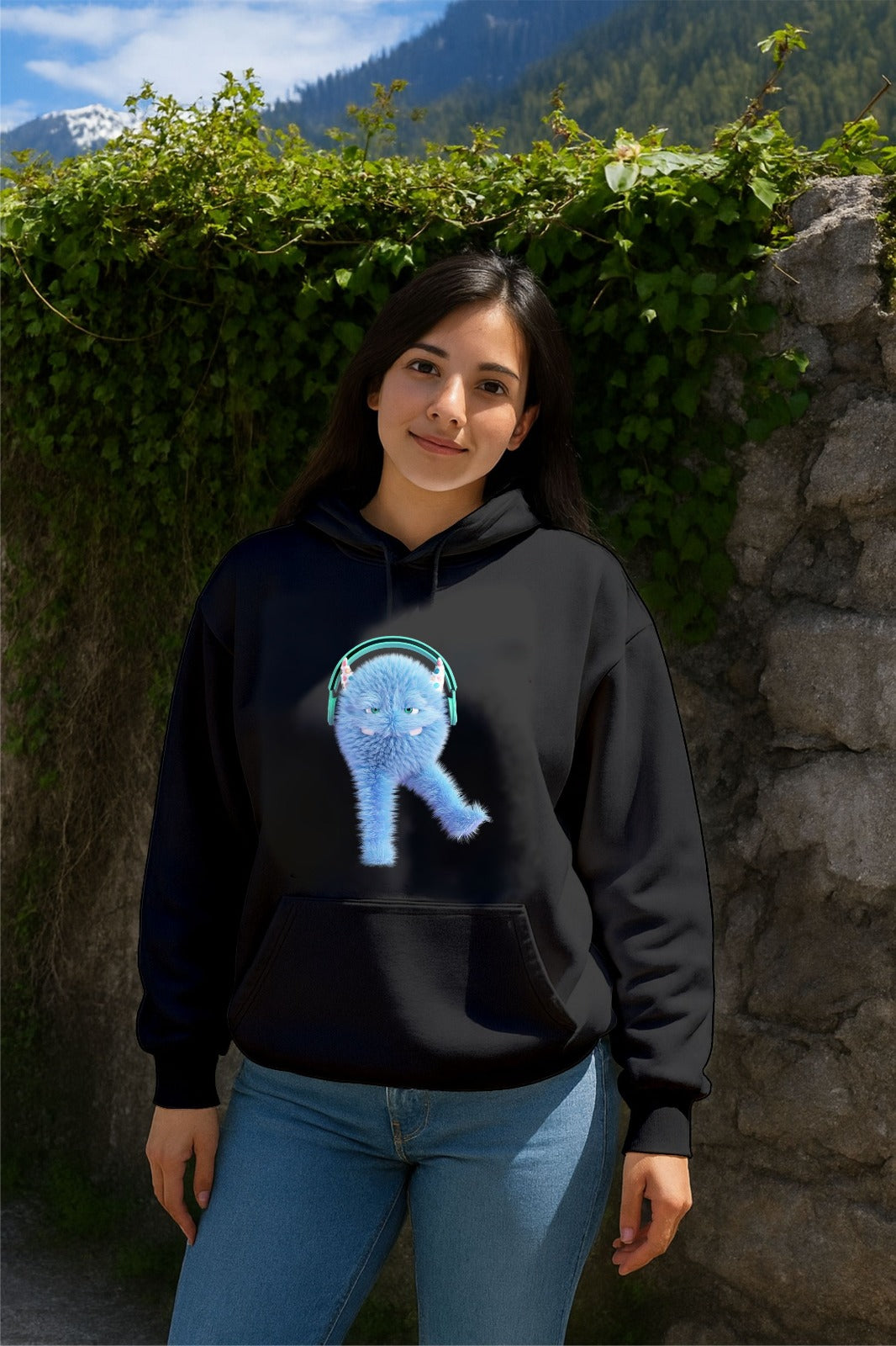 Sale Black Doodle Hoodie (M,2Xl,3Xl)