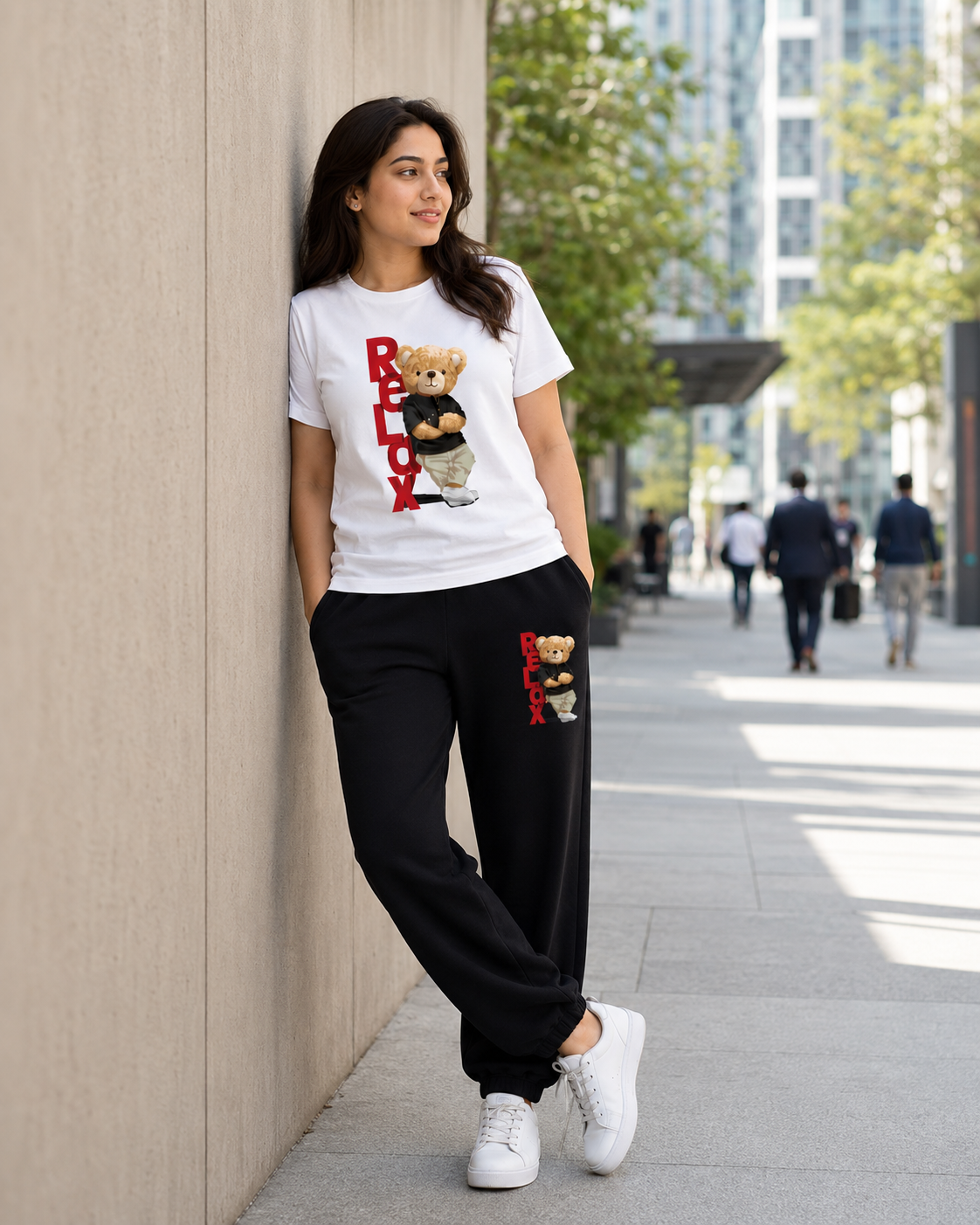 White Relax Teddy Cordset