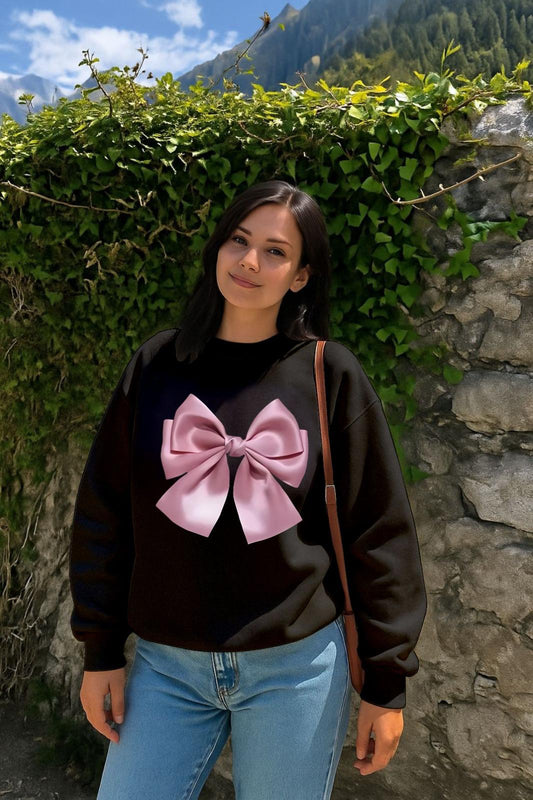 Black Bow Sweatshirt