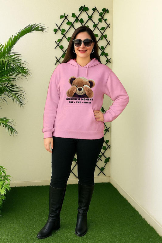 Pink Surprise Teddy Hoodie