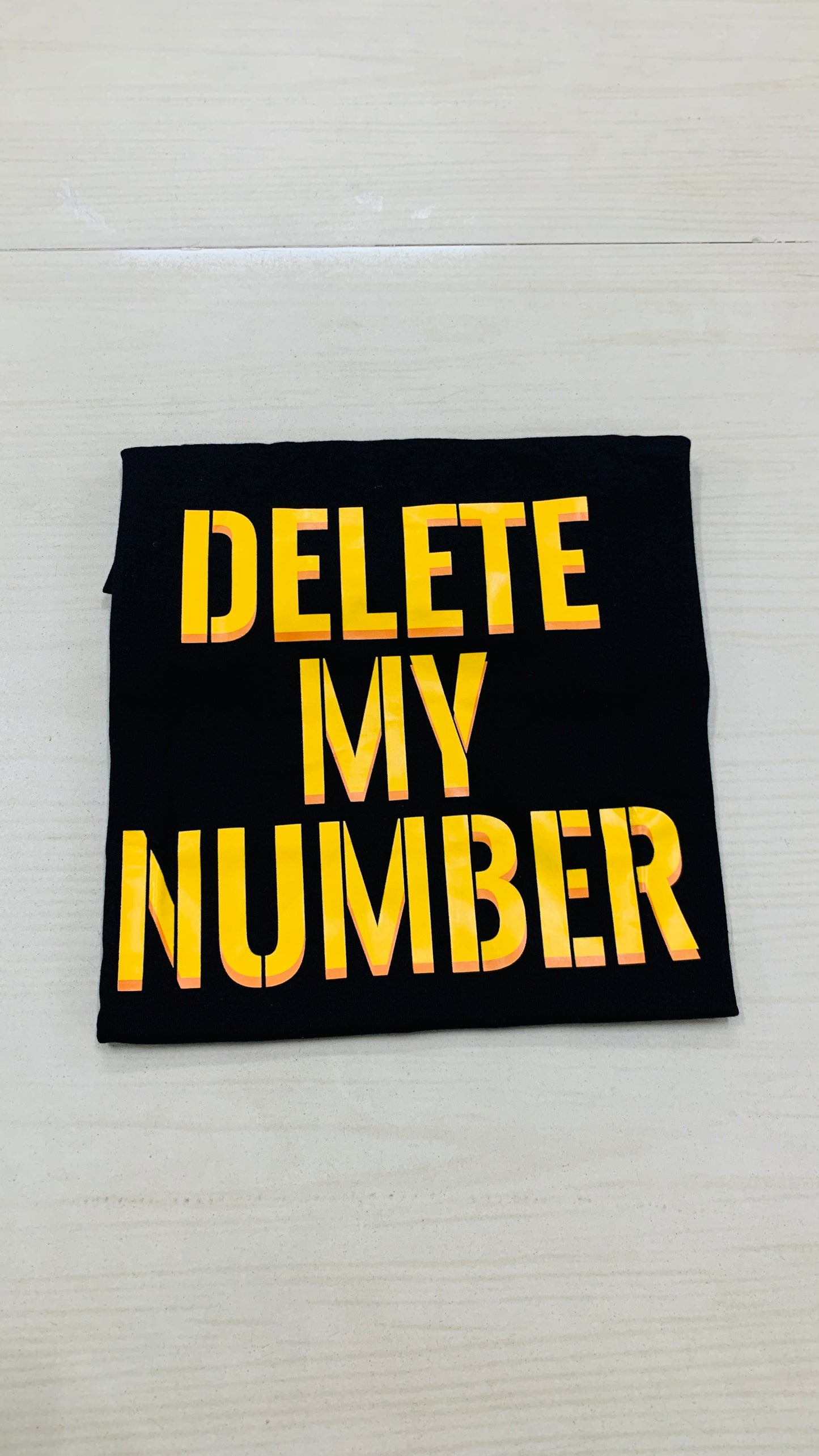 Black Delete My Number (S,M)