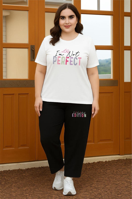 White I’m Not Perfect Cordset