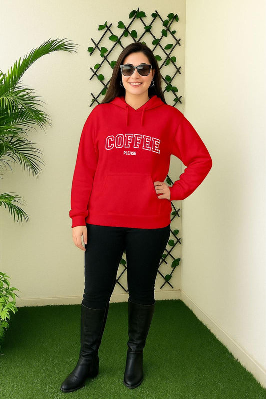 Red Coffee Please Hoodie