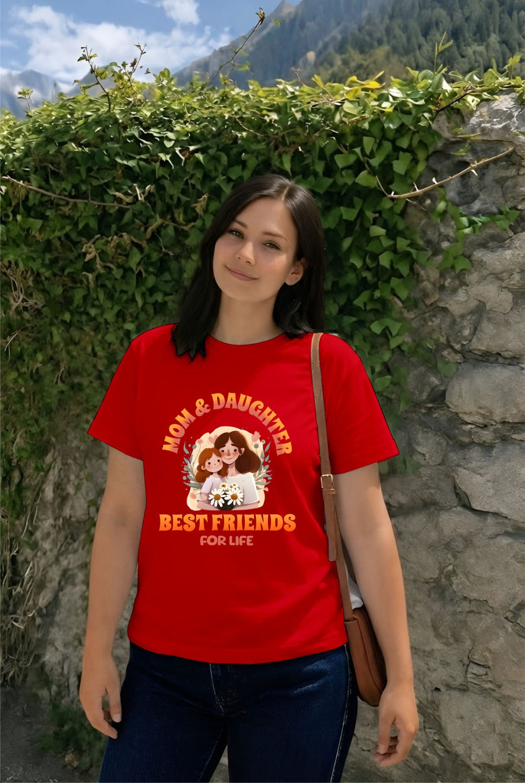 Red Mom Daughter BestFrnd