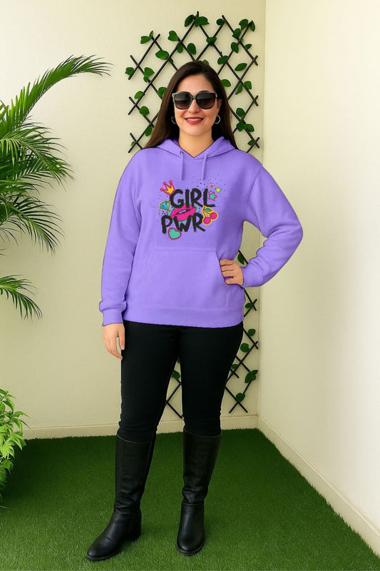Lavender Girl Power Hoodie