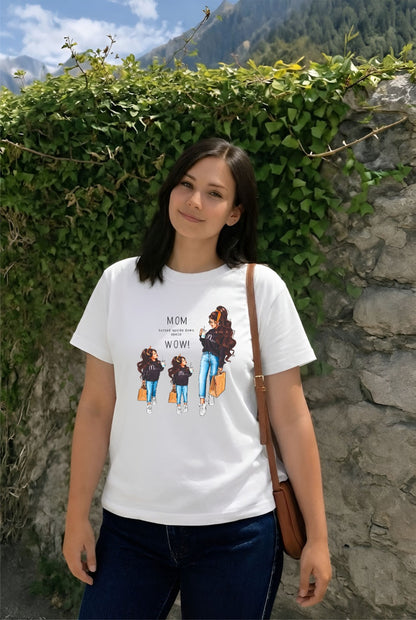 White Shopping Mom Girls Duo