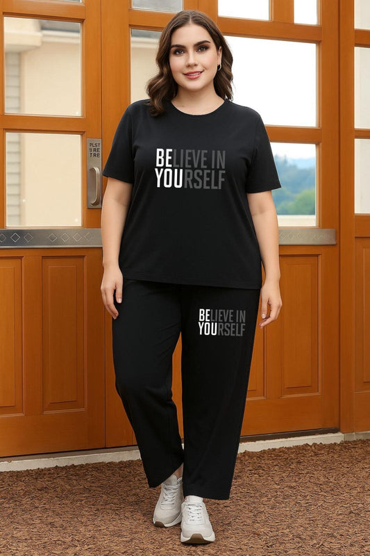 Black Believe Yourself Cordset