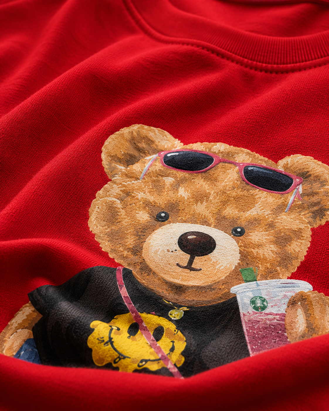 Red Stlyish Teddy Cordset