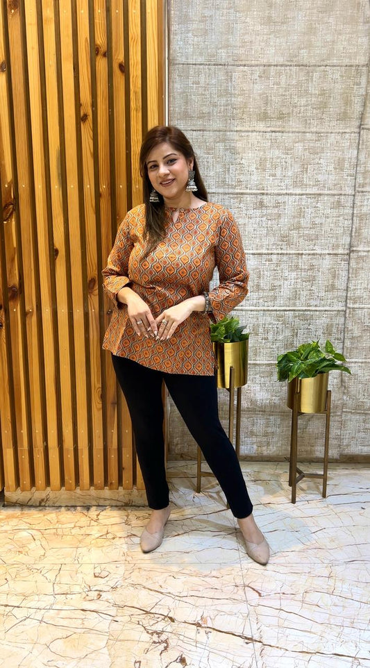 Orange Short Kurti