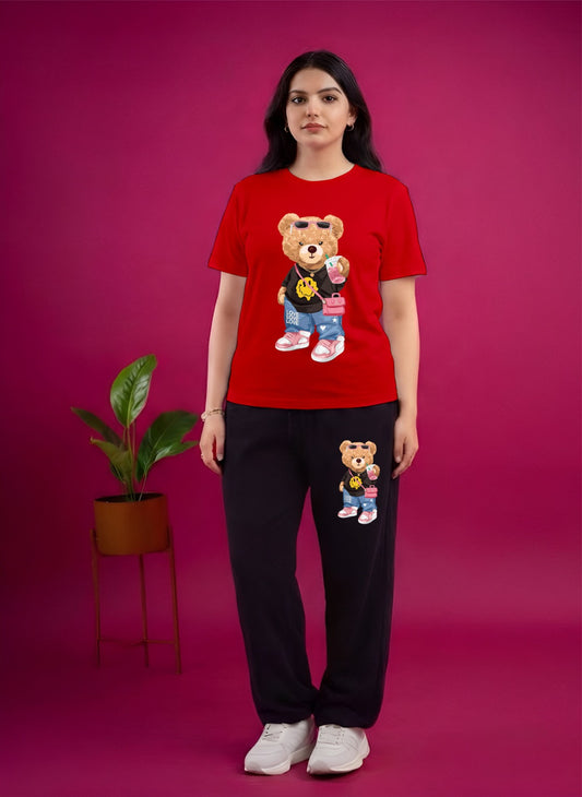 Red Styles Teddy Cordset