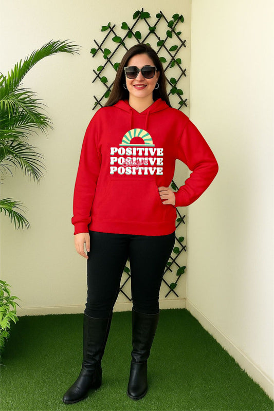 Red Positive Positive Hoodie
