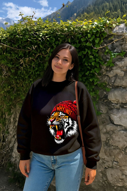 Black Angry Tiger Sweatshirt
