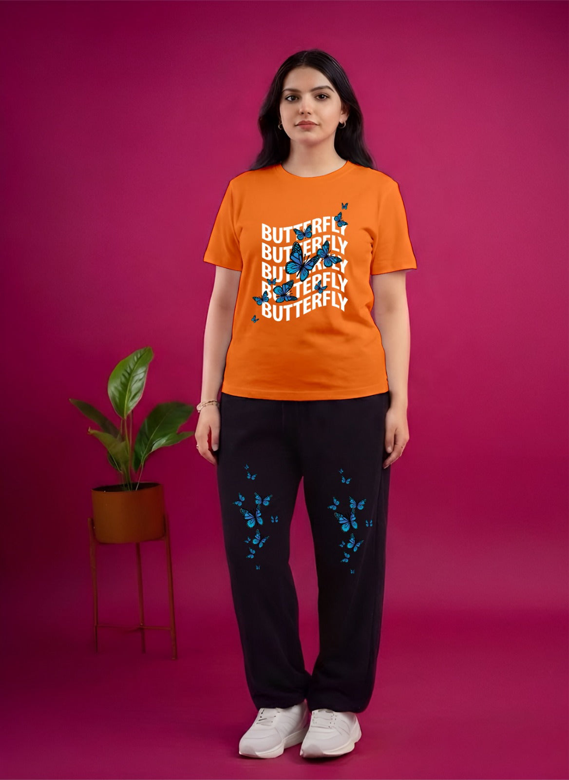 Orange Flying Butterfly Cordset (3Xl)