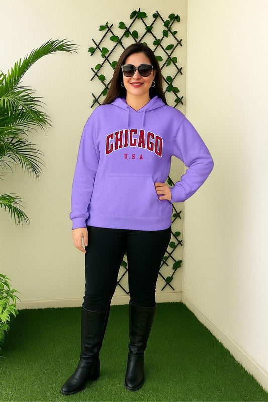 Lavender Chicago Hoodie