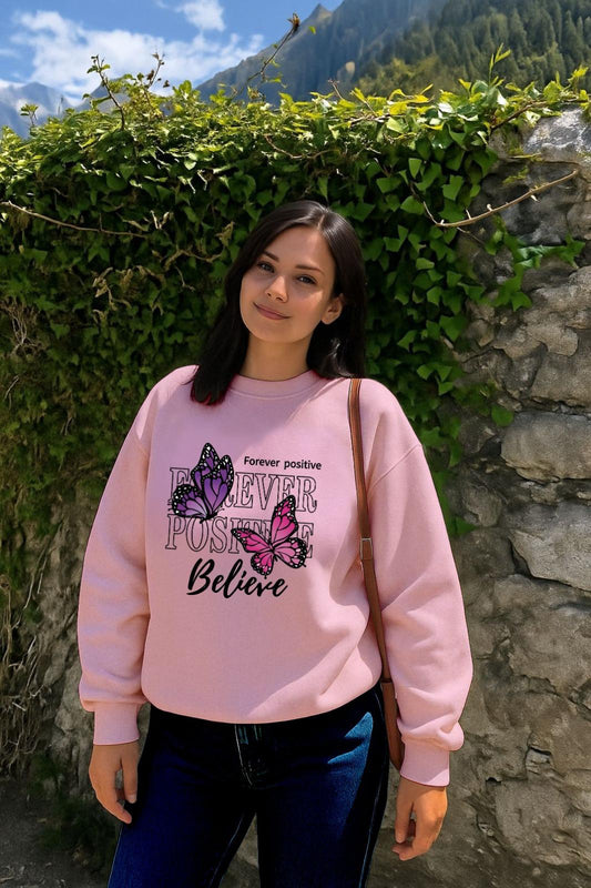 Sale Pink Forever Positive Sweatshirt (Xl,3Xl)