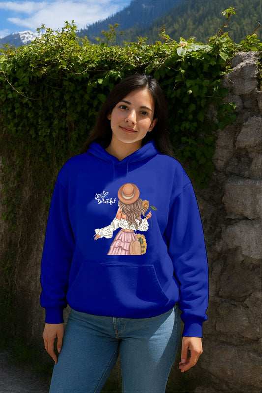 Blue Stay Beautiful Hoodie