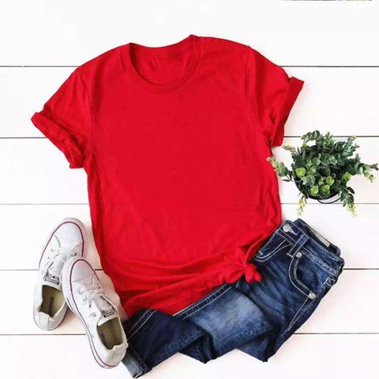 Plain RED Round Neck
