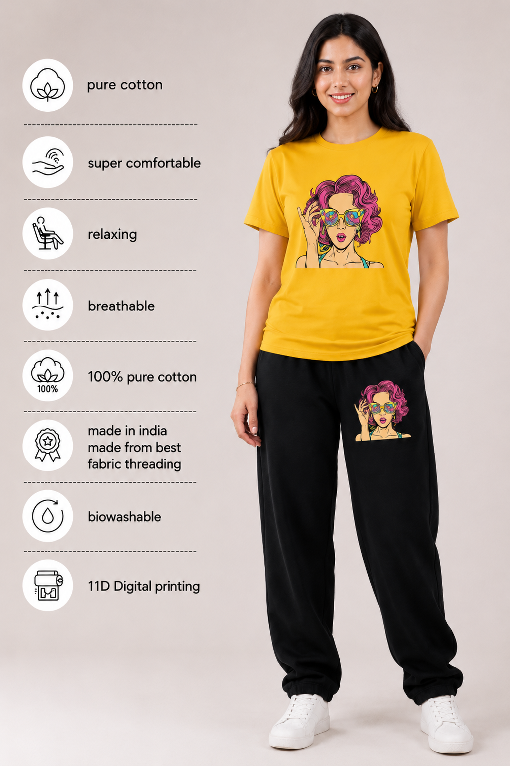 Yellow Wow Girl Cordset