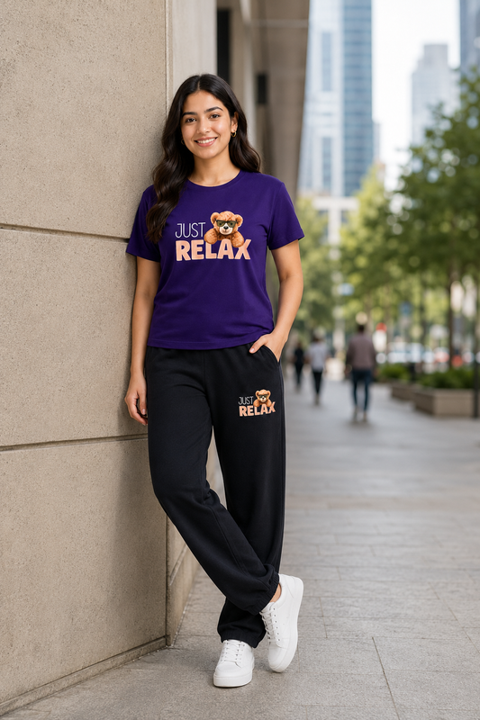 Purple New Relax Teddy Cordset