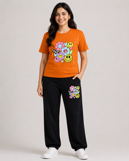 Orange Flower Smile Cordset