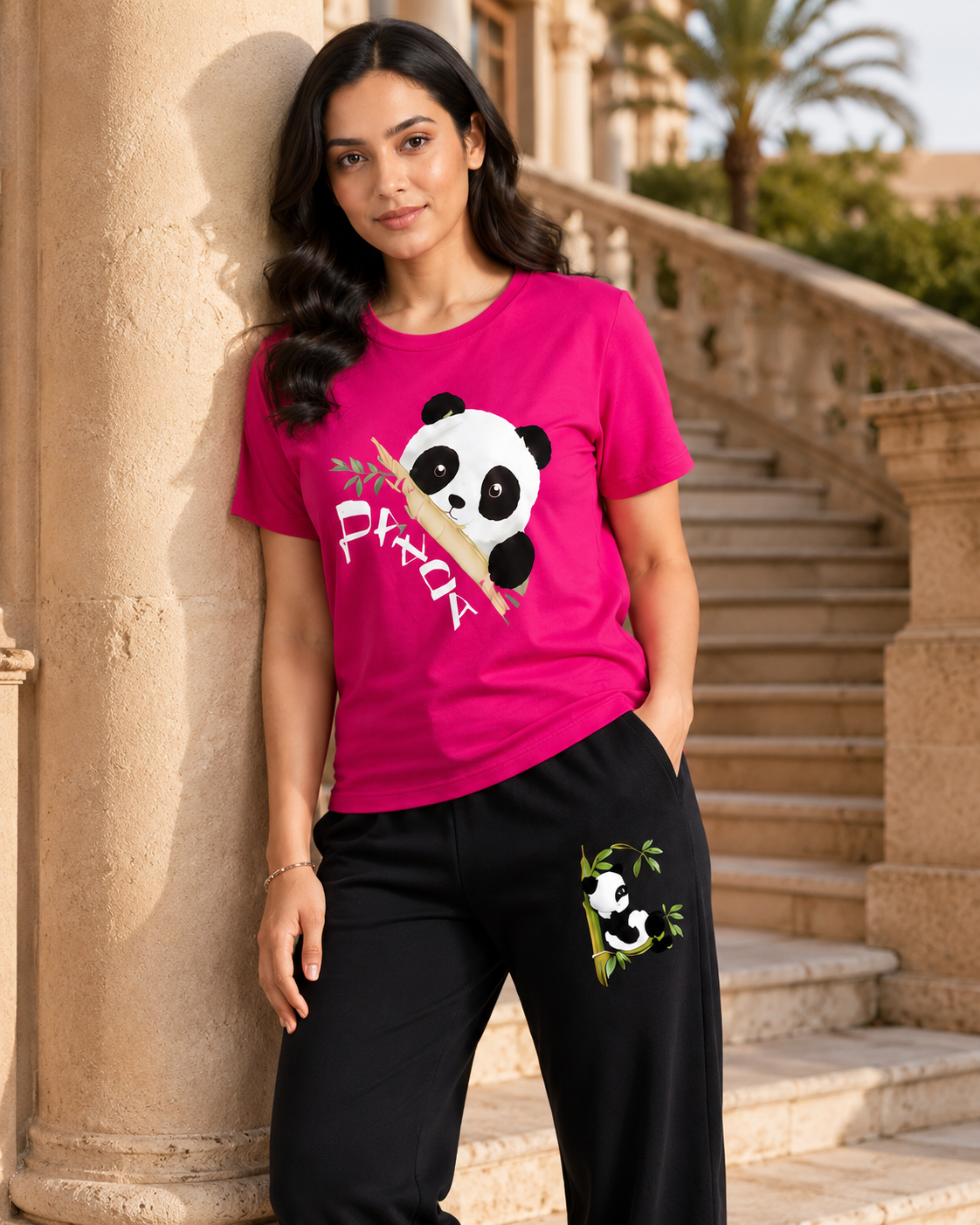 Hot Pink Panda Cordset